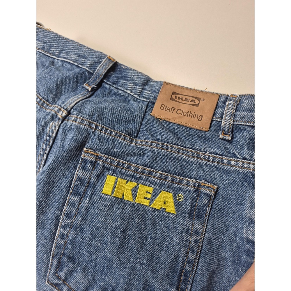VTG IKEA Staff Clothing Jeans Men's 32x29 Blue Denim Straight Button Fly 90's